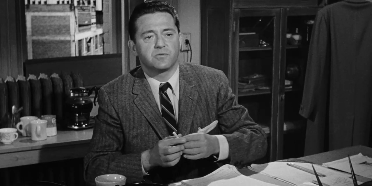 L'acteur Edward Binns dans le film Beyond a reasonable doubt (L'invraisemblable vérité, 1956) de Fritz Lang