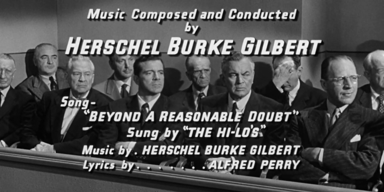 Générique du film Beyond a reasonable doubt (L'invraisemblable vérité, 1956) de Fritz Lang
