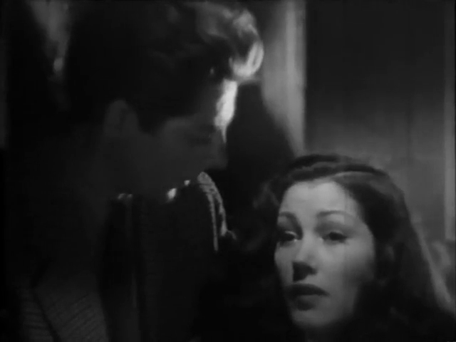 Yves Furet et Simone Sylvestre dans La femme en rouge (1947) de Louis Cuny