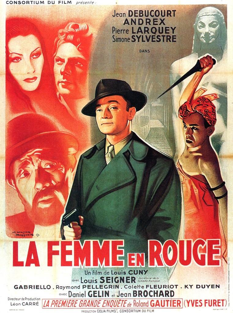 Affiche du film La femme en rouge (1947) de Louis Cuny