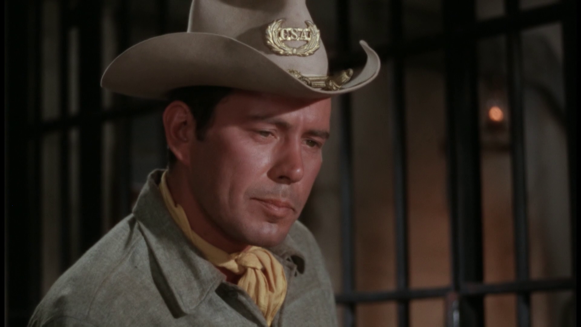 John Forsythe dans le western Escape from Fort Bravo (Fort Bravo, 1953) de John Sturges