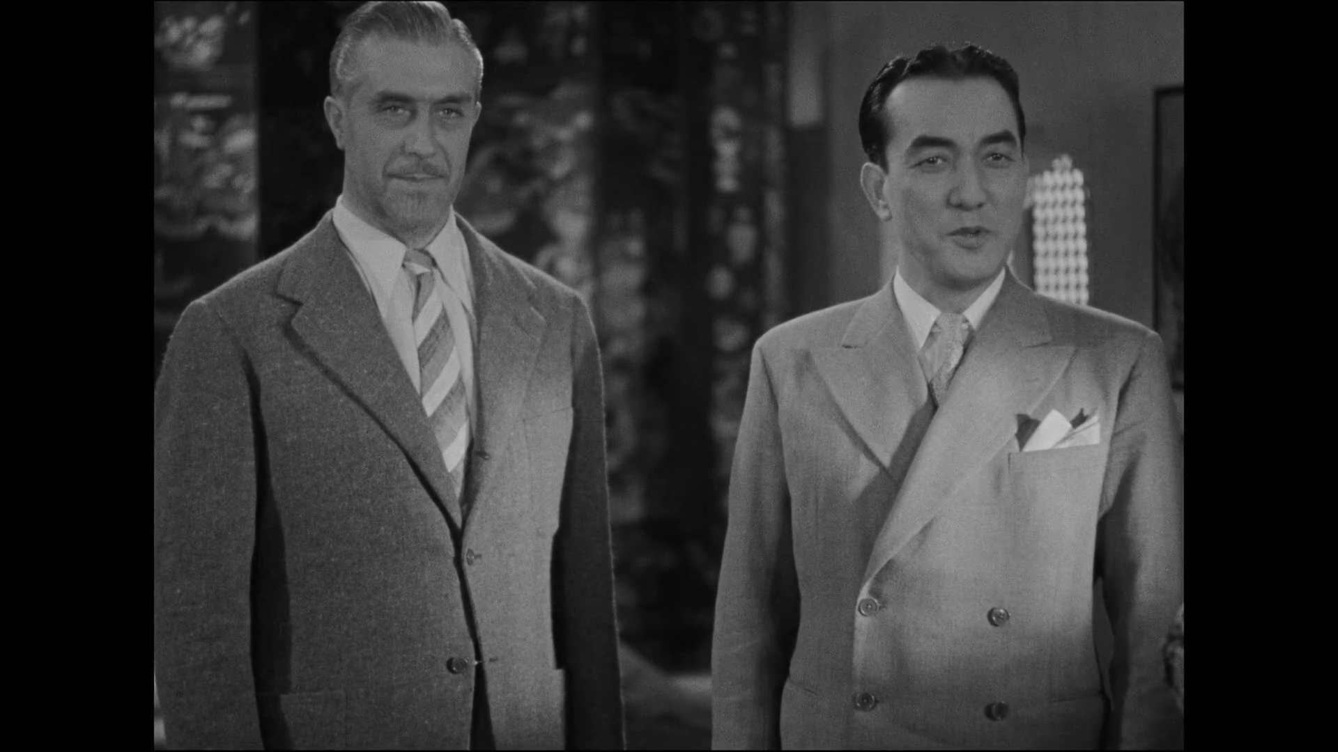 Victor Francen et Sessue Hayakawa dans le film français Forfaiture (1937) de Marcel L'Herbier