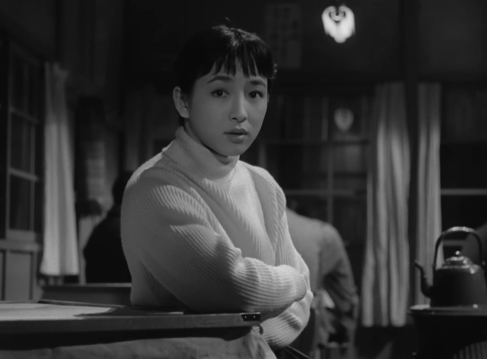 L'actrice Ineko Arima dans 東京暮色 (Crépuscule à Tokyo, 1957) de 小津 安二郎 (Yasujirō Ozu)