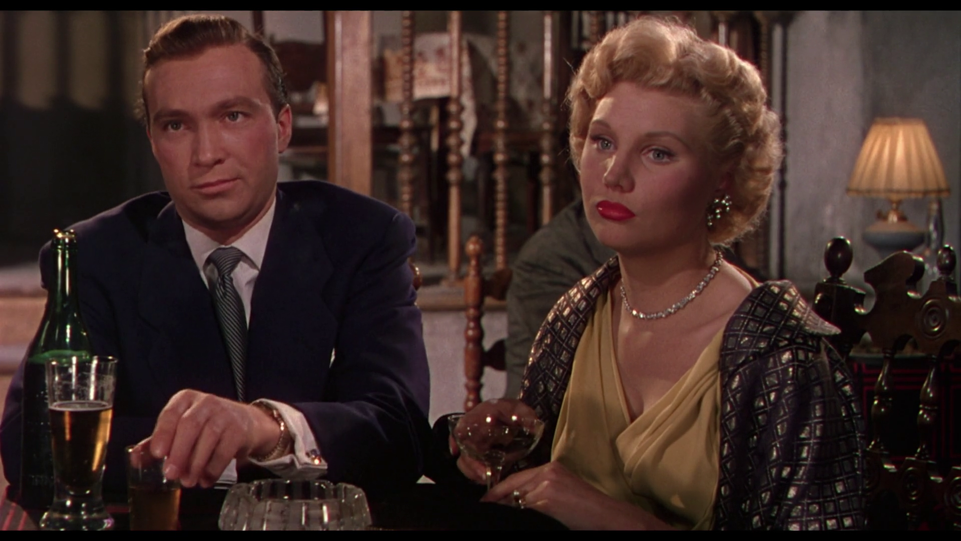 Warren Stevens et Mari Aldon dans The barefoot contessa (La comtesse aux pieds nus, 1954) de Joseph L. Mankiewicz