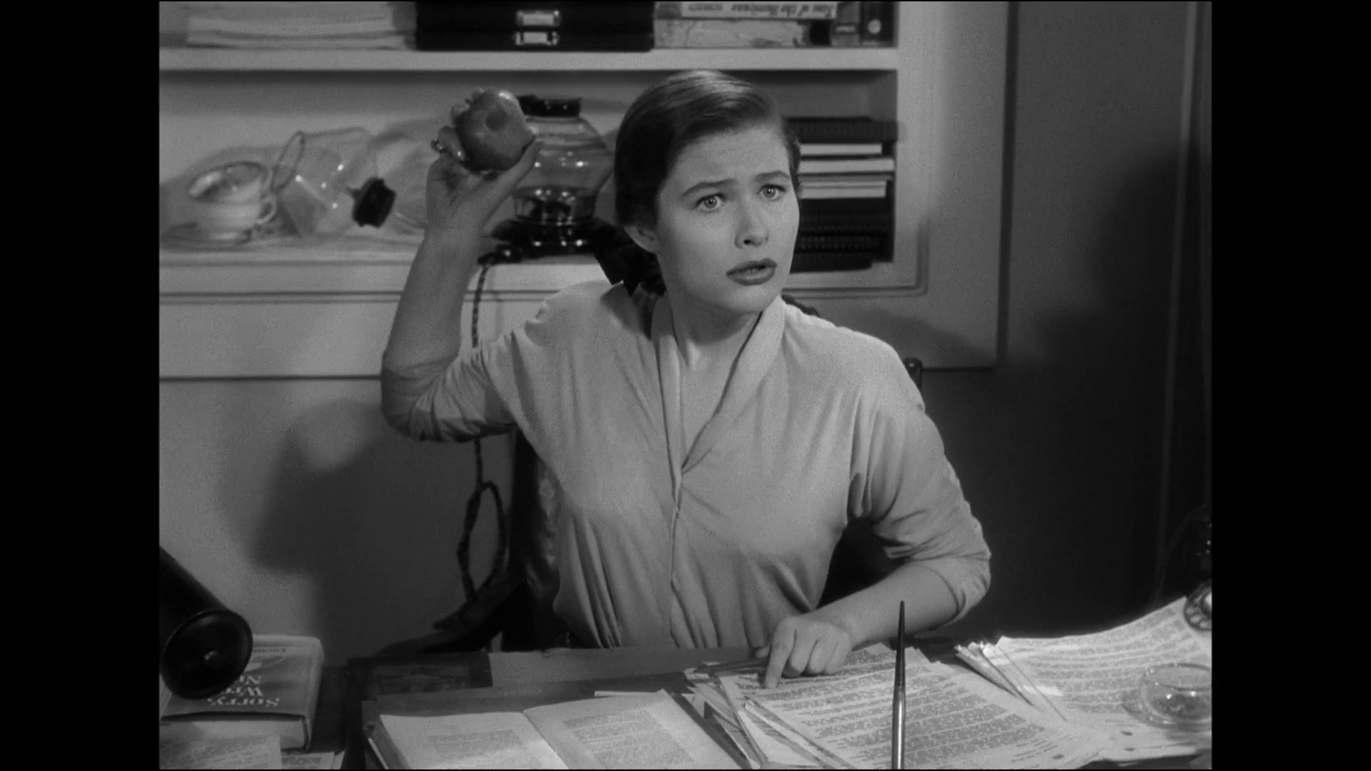 L'actrice Nancy Olson dans Sunset Boulevard (Boulevard du crépuscule, 1950) de Billy Wilder