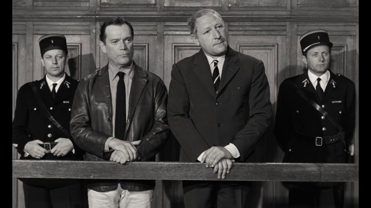 Eddie Constantine et Georges Wilson dans le film de gangsters Lucky Jo (1964) de Michel Deville