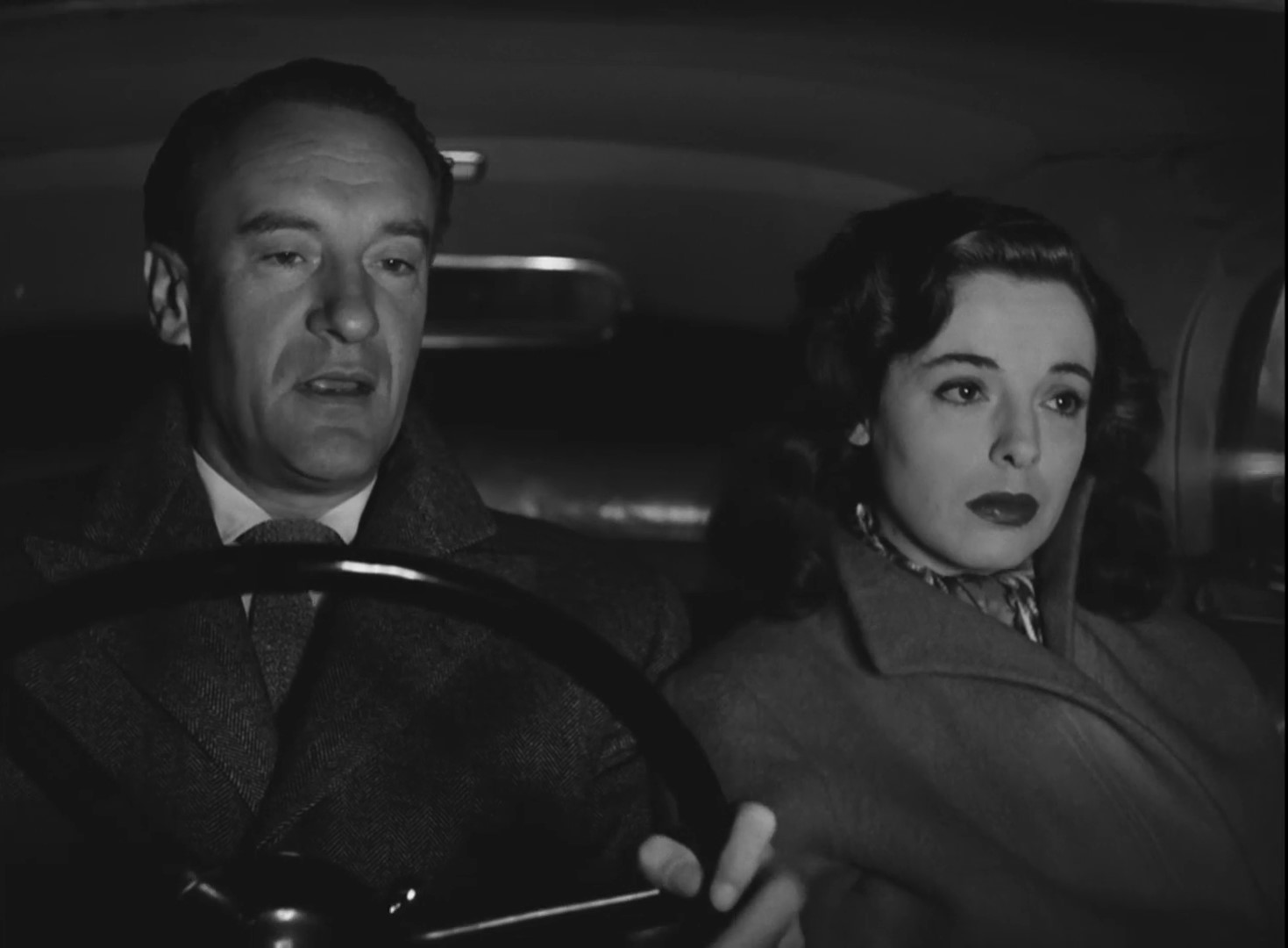 George Sanders et Anna Proclemer dans le drame Viaggio in Italia (Voyage en Italie, 1954) de Roberto Rossellini