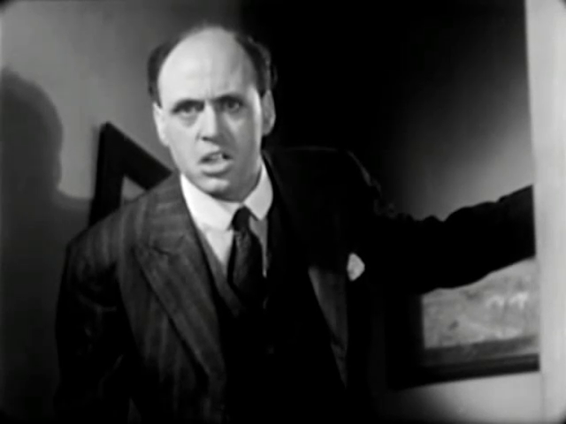 Alastair Sim dans le film à énigme The riverside murder (1935) d'Albert Parker