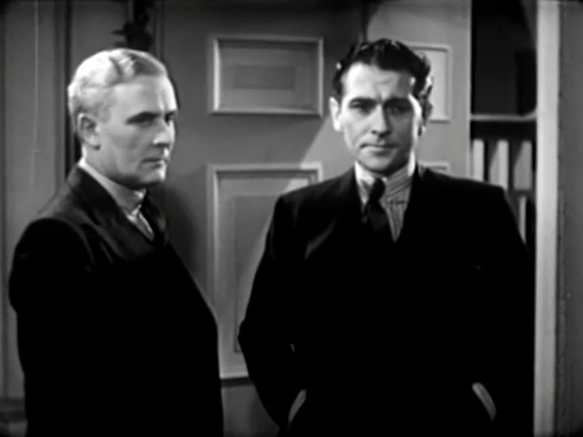 Ian Fleming et Reginald Tate dans le film à mystère The riverside murder (1935) d'Albert Parker