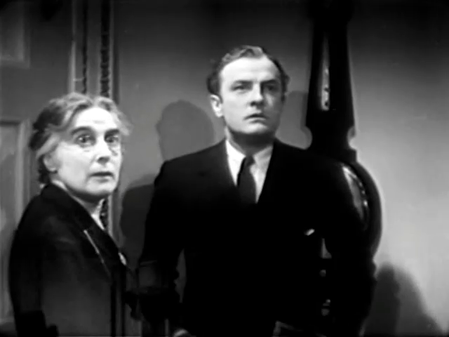 Basil Sydney et Zoë Davis dans le film policier anglais The riverside murder (1935) d'Albert Parker