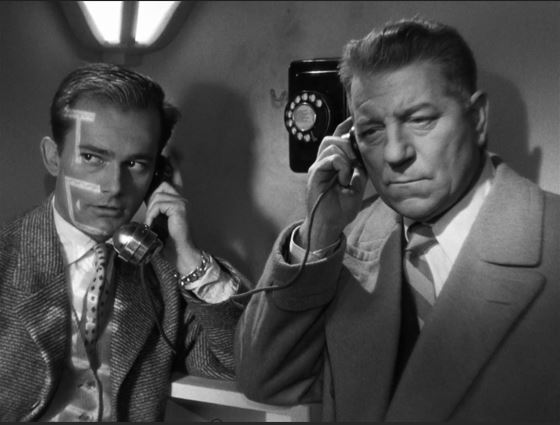 François Patrice et Jean Gabin dans le film de gangsters Razzia sur la chnouf (1955) de Henri Decoin